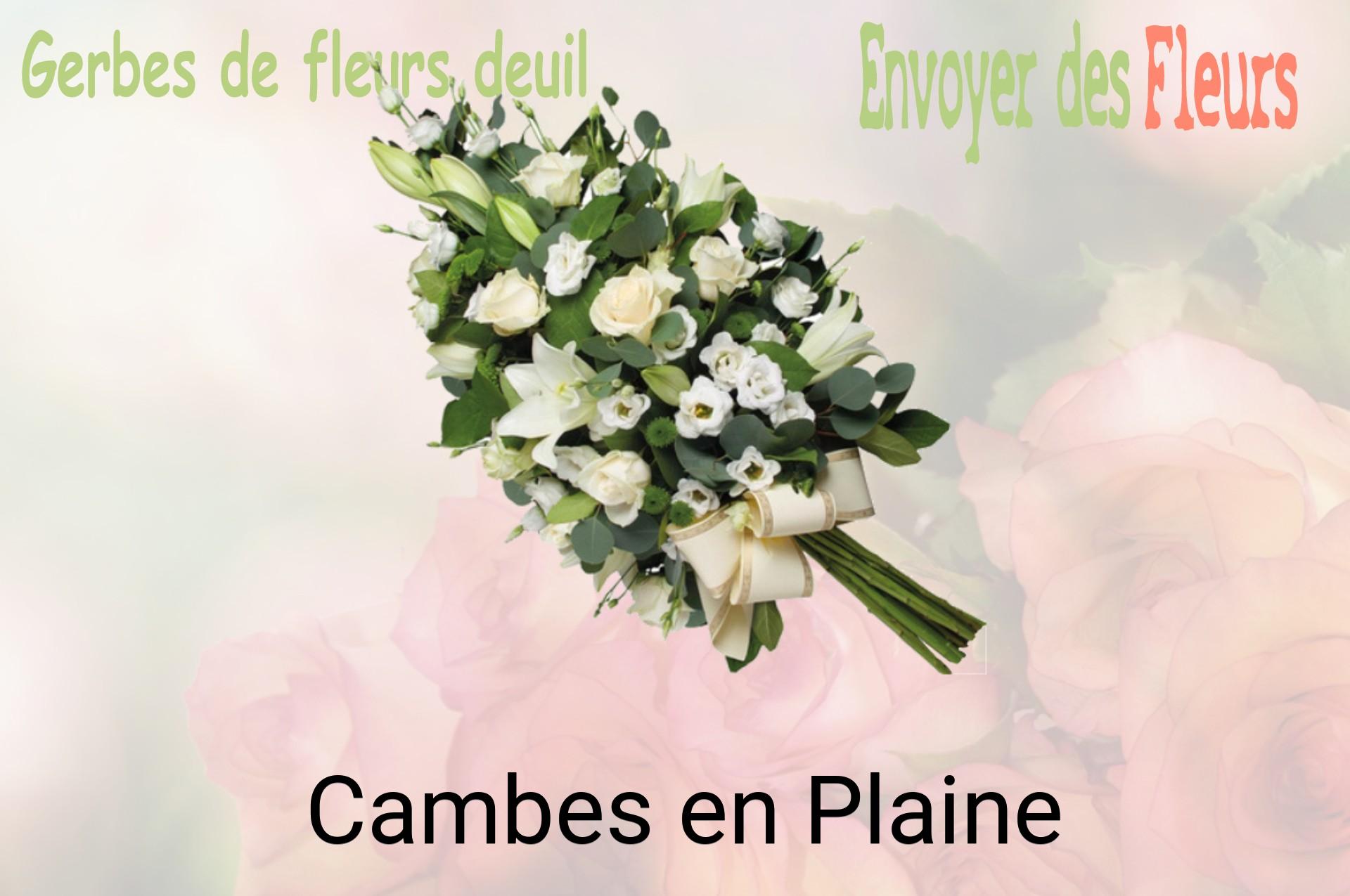 Gerbe de fleurs de deuil livrée à Cambes-en-Plaine
